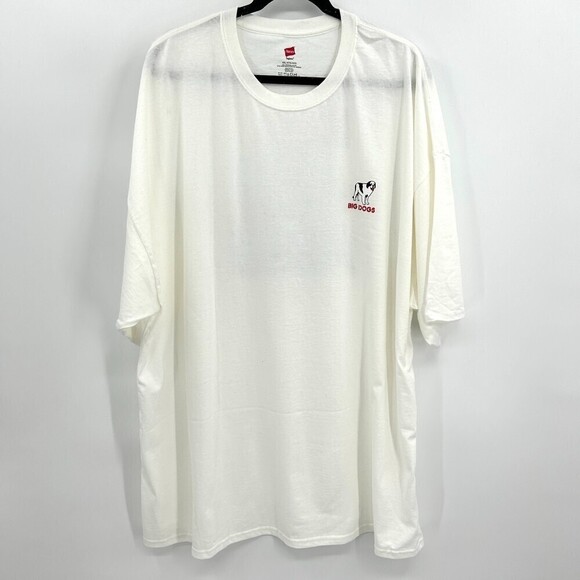 NWT BIG DOGS Vintage 2000 White Fishing Beer Graphic Print T-Shirt Size 4XL - Picture 2 of 7